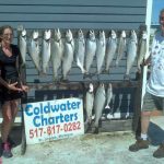 Salmon Fish hung up after a fishing charter on lake michigan